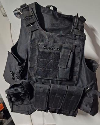 Giubbotto tattico nero per softair