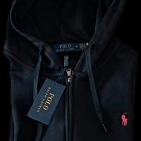 Hoodie Polo Ralph Lauren Felpa Nera Taglia XL Zip