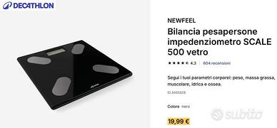 Bilancia pesapersone impedenziometro vetro NEWFEEL