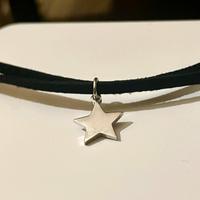 Collana chocker nera con stellina, 2Jewels