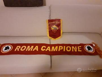 sciarpa e gagliardetto Roma calcio