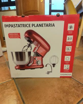 Impastatrice planetaria Kasanova 1300W 5L rossa