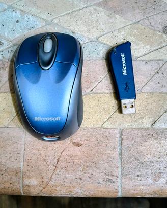 mouse ottico notebook wireless, Microsoft , blu