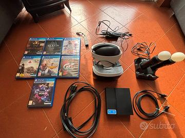Psvr,  2 moove + baseRicarica + giochi + adatt ps5