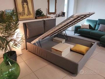 Letto matrimoniale contenitore NOCTIS sfoderabile