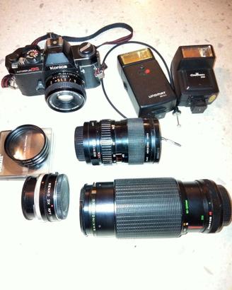 Fotocamera konica autoreflex TC + obiettivi