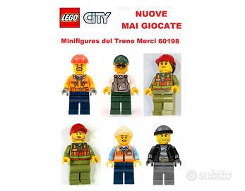 LEGO Lotto 6 Minifigures da Treno Merci 60198 NUOV