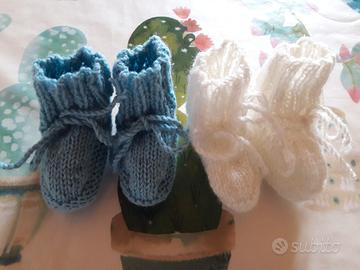 Scarpine neonato maschio fatte a mano