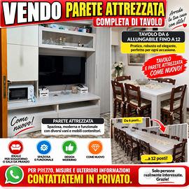 Parete attrezzata , completo di tavolo all