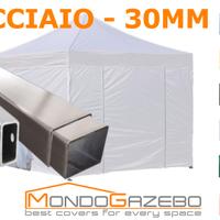 Gazebo rapido 3x3 mercato fiera pieghevole 4pareti