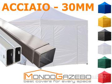 Gazebo rapido 3x3 mercato fiera pieghevole 4pareti