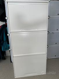 Scarpiera metallo bianco