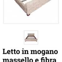 Letto king size per materasso 180x200 cm