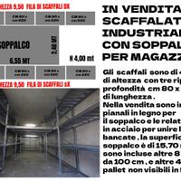 Scaffali da box auto o magazzino con soppalco 