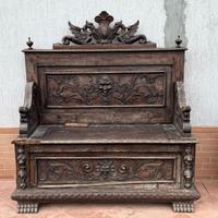 Panca con schienale antica