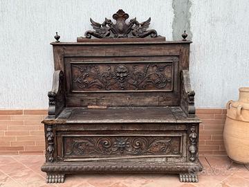 Panca con schienale antica