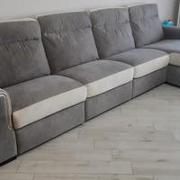 Divano 3,5 metri con penisola e sceslong motor.
