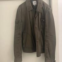 Giacca biker cotone verde militare Moschino Jeans