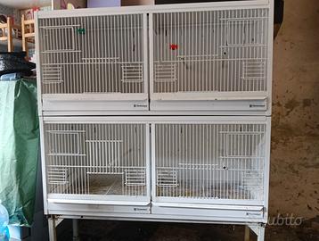 2 Gabbia con carello da 90*40*30