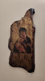 Decoupage raffigurazione sacra su legno