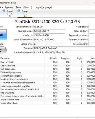 Lotto di 3 dischi rigidi SSD da 32G 64G 120G