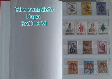 Francobolli PAPA PAOLO VI - Giro completo 1963-78