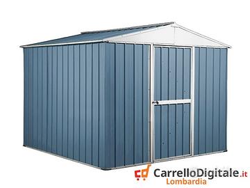 Box porta attrezzi lamiera 276x260cm 7,2 mq blu