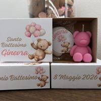 Candela orsetto bomboniera