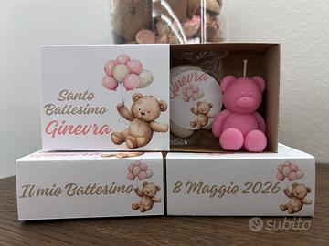 Candela orsetto bomboniera