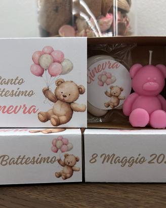 Candela orsetto bomboniera