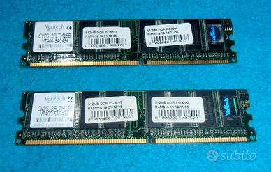 Set ram Veritech 1GB (2x 512mb) DDR PC3200