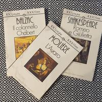 Tris libri tascabili Balzac-Moliere-Shakespeare