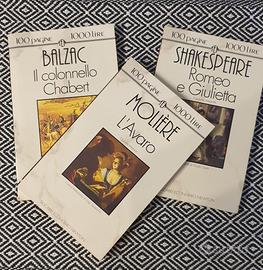 Tris libri tascabili Balzac-Moliere-Shakespeare