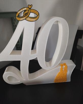 centrotavola personalizzato anniversario 