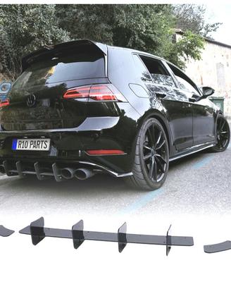 DIFFUSORE VOLKSWAGEN VW GOLF 7 7.5 GTI NERO LUCIDO