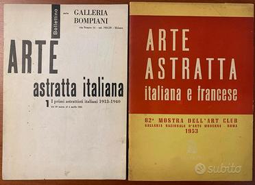ARTE ASTRATTA cataloghi Art Club e Bompiani Gall.