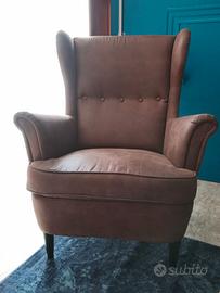 Poltrona IKEA STRANDMON - Similpelle Marrone - Ost