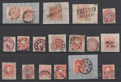 ASI-Lombardo Veneto 1850/1863 - 18 francobolli