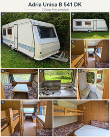 Roulotte Adria Unica B 541 DK con veranda – letti
