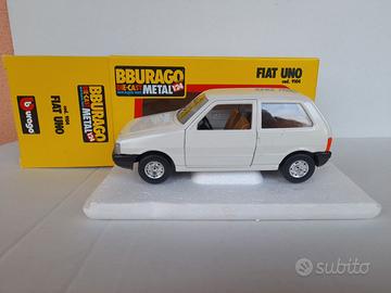 MODELLO AUTO FIAT UNO WHITE BURAGO