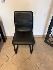Sedie ecopelle nere
