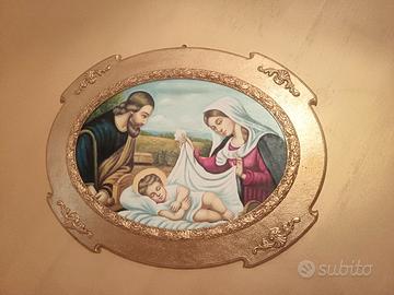 quadro vintage sacra famiglia