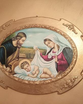 quadro vintage sacra famiglia