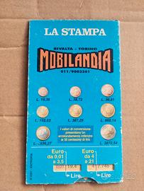 Tabella di conversione da lire a euro, la stampa 