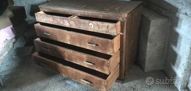 Cassettiera vintage da ristrutturare