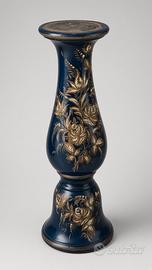 Vaso grande decorativo in ceramica blu