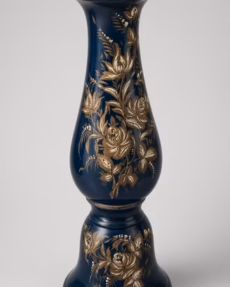 Vaso grande decorativo in ceramica blu