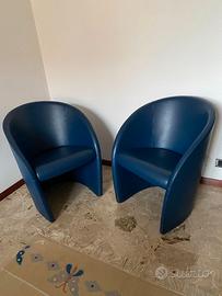Poltrona Frau Intervista in pelle design Vignelli