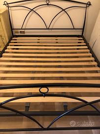 Letto in ferro battuto + rete matrimoniale