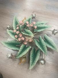LAMPADARIO “ FOGLIE E FIORI”